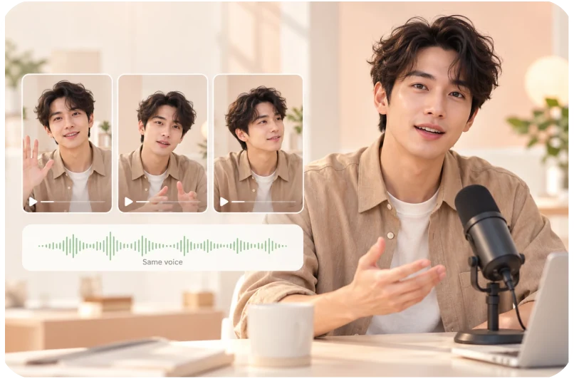 同一声音用于内容创作者的多条视频